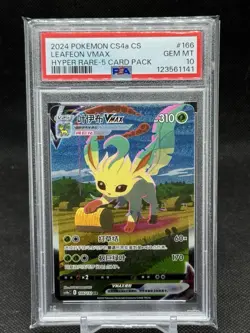 2024 Pokemon Leafeon Vmax Alt Art CS4a S-Chinese 166/132 PSA 10 Gem Mint - Image 1