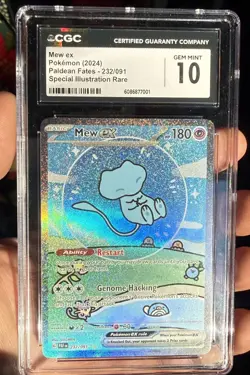 2024 Pokemon S&V Paldean Fates Mew ex SIR CGC 10 Gem Mint #232/091 Bubble Mew - Image 1
