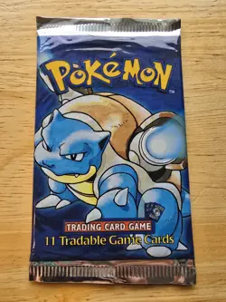 21.36g HEAVY SHADOWLESS 1999 Pokemon Blastoise Art Base Set Booster Pack Sealed - Image 2