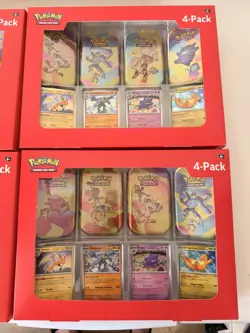 Pokemon TCG Scarlet & Violet 151 Mini Tin 4-Pack Lot Of 4 Sam’s Club Sealed Both - Image 2