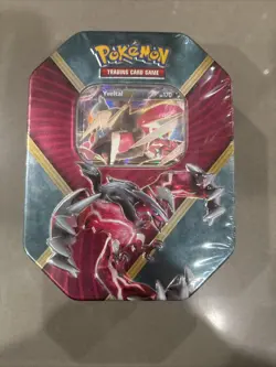 Factory -Sealed Pokemon TCG: Shiny Kalos Tin Featuring Yveltal-EX 4 x boosters - Image 1