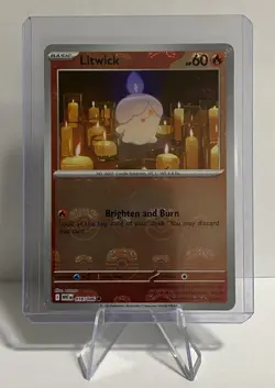 Pokemon TCG Litwick Master Ball Pattern 016/086 White Flare Holo - Image 1