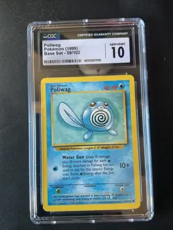 1999 POKEMON POLIWAG BASE SET 59/102 CGC GRADED GEM MINT 10 ENGLISH VINTAGE - Image 1