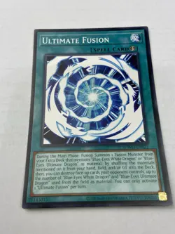 Yugioh Ultimate Fusion Sdwd-en021 Blue Eyes White Destiny (misprint) 1st Edition - Image 1