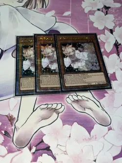 Yugioh! 3x NM-LP Ash Blossom & Joyous Spring (Quarter Century Rare) RA01-EN008 - Image 1