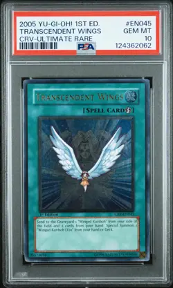 2005 YU-GI-OH! CRV-CYBERNETIC REVOLUTION #EN045 TRANSCENDENT WINGS PSA 10 - Image 1