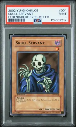 2002 YU-GI-OH! LEGEND OF BLUE EYES WHITE DRAGON 1ST EDITION SKULL SERVANT PSA 9 - Image 1