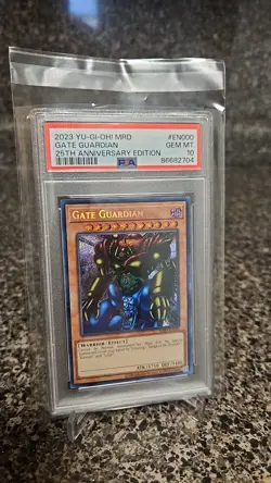 PSA 10 Gem Mint Gate Guardian MRD-EN000 Yu-Gi-Oh! Metal Raiders 2023 Anniversary - Image 1