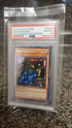 PSA 10 Gem Mint Gate Guardian MRD-EN000 Yu-Gi-Oh! Metal Raiders 2023 Anniversary - Image 2