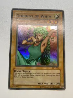 Yugioh Goddess Of Whim Promo Super Rare MP1-003 HP - Image 1