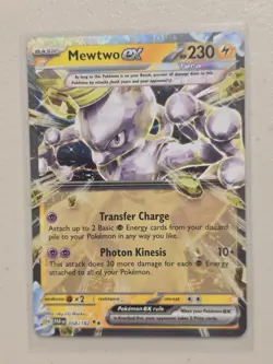 Pokemon Mewtwo EX Holo 58/182 - Paradox Rift NM - Double Rare Pokemon Card NM - Image 1