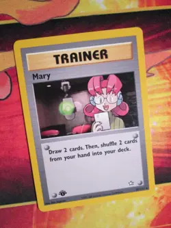NM(1st edition)Pokemon MARY Card NEO GENESIS Set 87/111 Non-Holo Rare ed Trainer - Image 1