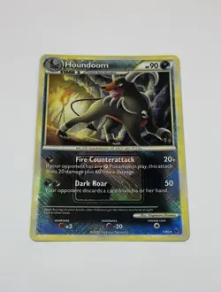 Pokemon Card TCG 2010 HOUNDOOM 5/90 Cross-Hatch League Promo HGSS Undaunted LP - Image 1