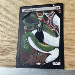 Ophiomancer, ALTERED Hand-Painted MTG Card. 1 of 1 commander, Magic - Image 2