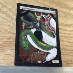 Ophiomancer, ALTERED Hand-Painted MTG Card. 1 of 1 commander, Magic - Image 3