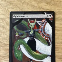 Ophiomancer, ALTERED Hand-Painted MTG Card. 1 of 1 commander, Magic - Image 4