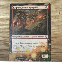 Rograkh, Son of Rohgahh Altered Hand-Painted MTG Card border extension - Image 4