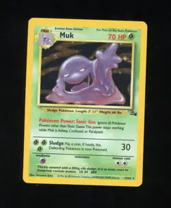 Muk 13/62 Fossil Set Pokemon Card - Holo - WOTC 1999 LP - Image 1