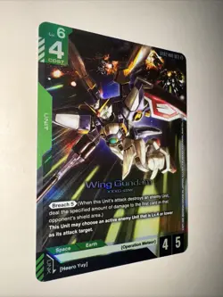 Gundam Card Game ST02-001 LR Wing Gundam English TCG CCG - Image 2