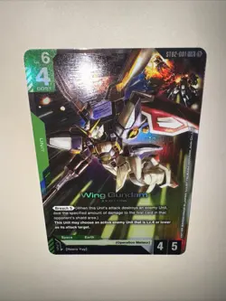Gundam Card Game ST02-001 LR Wing Gundam English TCG CCG - Image 5