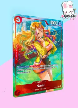 One Piece Card Game Nami Parallel ST21-009 Starter Deck Karte TCG Anime Manga - Image 2