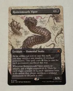 MTG Rottenmouth Viper (Borderless) Bloomburrow LP - Image 1
