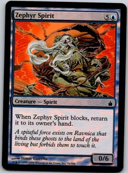 Magic the Gathering Zephyr Spirit Ravnica: City of Guilds Foil MTG Free Shipping - Image 1