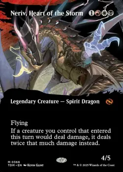 1x Neriv, Heart of the Storm ~~ Borderless - Foil NM-Mint, English Tarkir: Drago - Image 1