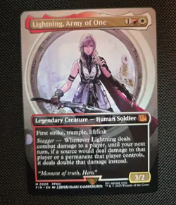 Lightning, Army of One (0320) (Borderless) Final Fantasy, MTG - Image 4