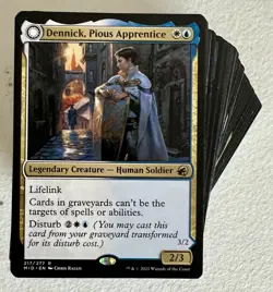 Dennick, Pious Apprentice Commander Deck Flying Spirits Blue White MTG EDH - Image 1