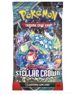 Pokemon TCG Stellar Crown Booster Pack Sealed - Image 1
