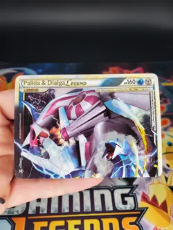Pokemon Palkia & Dialga Legend (Top) 101/102 Triumphant Holo LP - Image 1
