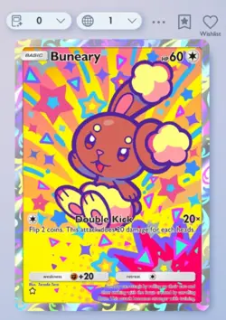 Buneary Pokemon TCG Pocket 1 Star ⭐ (English) - Image 1