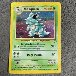 Pokemon TCG Base Set 2 Nidoqueen Clefable Gyarados Holo Rare Bundle MP-HP - Image 2