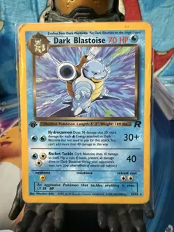 Dark Blastoise 1st Edition No. 20/82 Non Holo Pokemon Team Rocket MP - Image 1