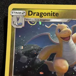 POKEMON DRAGONITE 96/149 RARE COSMOS HOLOFOIL WITH HALF GALAXY SWIRL SUN & MOON - Image 3