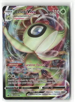 Pokemon Celebi VMAX Ultra Rare SWSH06: Chilling Reign 008/198 NM - Image 1