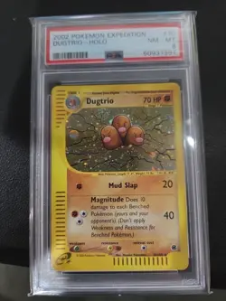 2002 Pokemon Expedition #10 Dugtrio Holo PSA 8 NM-MT - Image 1