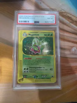 2002 Pokemon Expedition #18 Meganium Holo PSA 8 - Image 1