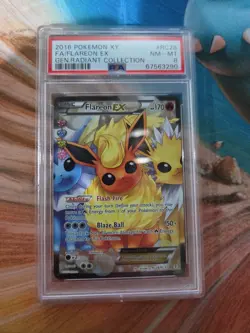 2016 POKEMON XY GENERATIONS RADIANT COLLECTION #RC28 FA/FLAREON EX GEN PSA 8 - Image 1
