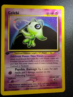Celebi 03/64 Neo Revelation Holo, 1st Edition, Pokemon, Near Mint/Mint - Image 4