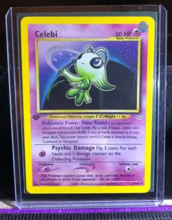 Celebi 03/64 Neo Revelation Holo, 1st Edition, Pokemon, Near Mint/Mint - Image 5