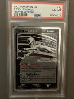 2007 Pokemon Absol EX Power Keepers Holo Rare #92 PSA 8 - Image 1