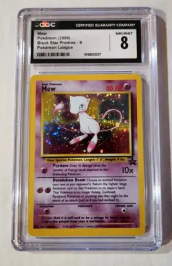 Vintage WOTC 2000 POKEMON PROMO BLACK STAR POKEMON LEAGUE #9 MEW-HOLO CGC 8.0 - Image 1