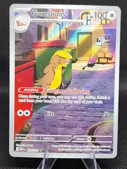 Pokemon Mega Evolution TCG Gumshoos Illustration Rare Holo Foil 153/132 - Image 1