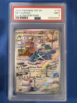 Pokemon TCG Metagross 178/162 Temporal Forces Illustration Rare PSA 9 - Image 1