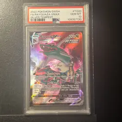 2022 POKEMON SWORD & SHIELD SILVER TEMPEST #TG20 FULL ART/RAYQUAZA VMAX PSA 10 - Image 1