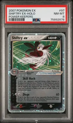 Pokemon PSA 8 NM-MT Shiftry ex 97 EX Power Keepers Holofoil 2007 Triple Swirl - Image 1