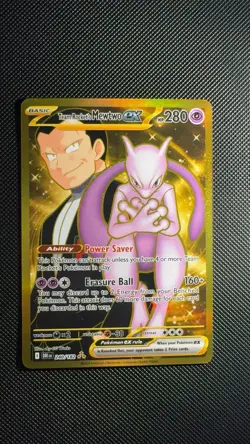 Pokemon Mewtwo EX Team Rockets 240/182 Gold Rare 2025 TCG Destined Rivals - Image 1