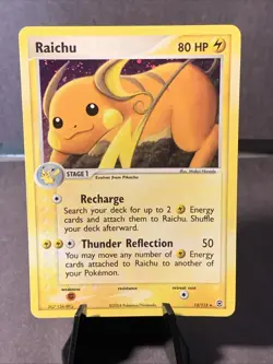 Pokemon TCG Raichu Ex FireRed & LeafGreen Set Holo Rare #12/112 2004 VTG MP - Image 1